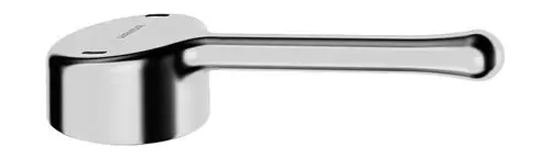 Einer metallischen Hebelarm für eine Funktion in der sanitären Gesundheitspflege, glänzende Oberfläche und ergonomisches Design.